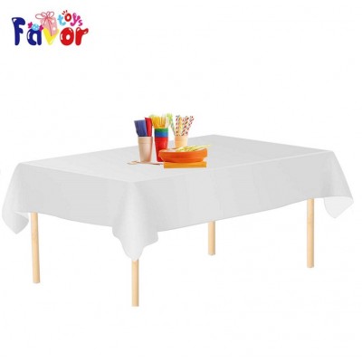 6 Pack Plastic Disposable Tablecloth  54 x 108 Inches Table Covers for Indoor or Outdoor Parties Birthdays Weddings Christmas