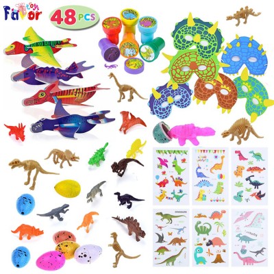 Amazon Hotsale 48 Pieces Dinosaur Toy Set For Kids Birthday Party Favor