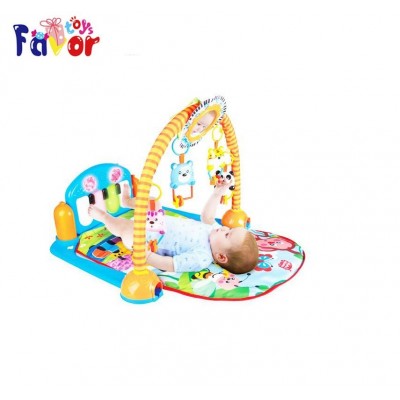 Multifunctional safety non-toxic foldable baby play gym mat with music